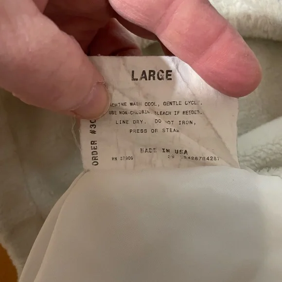 Denali Fleece Jacket Full Zip Cabin Shacket Large Reversible Vintage - Picture 9 of 9